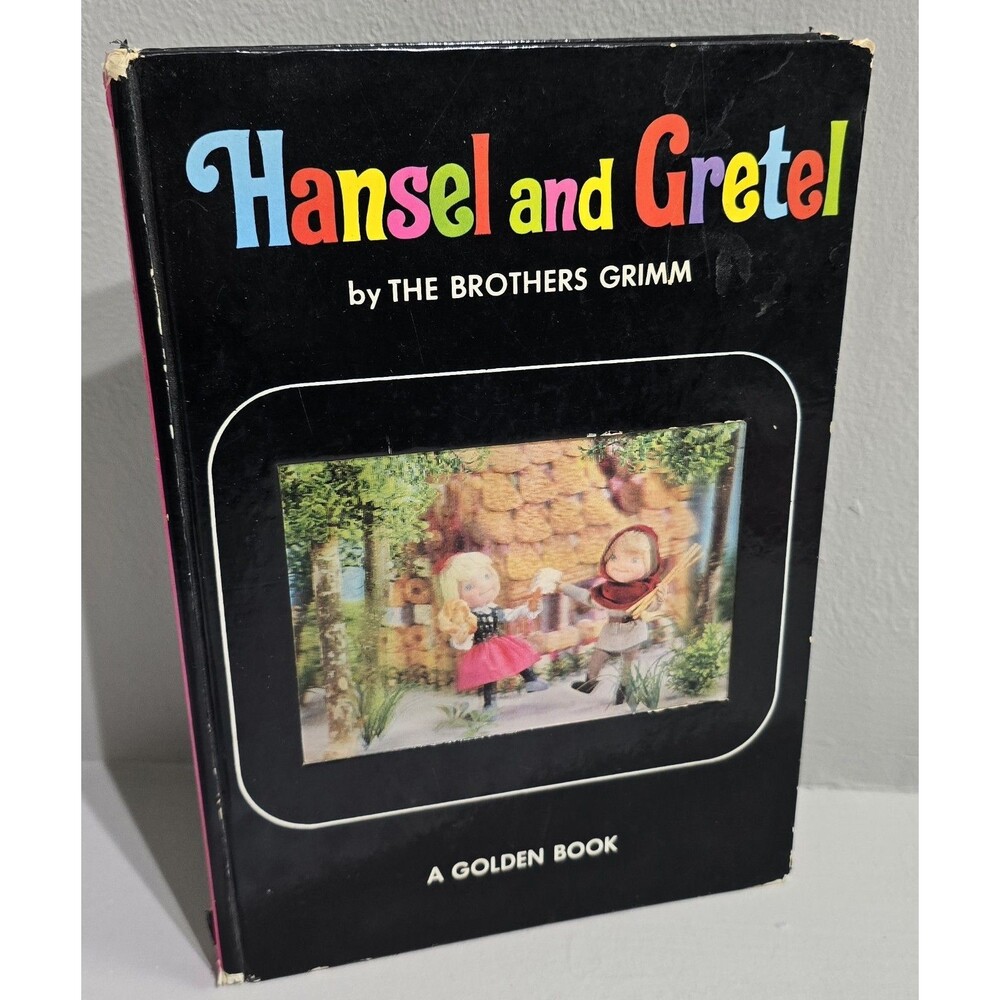 Vtg 1968 Golden Books Hardcover Hansel and Gretel Lenticular Brothers Grimm 3D